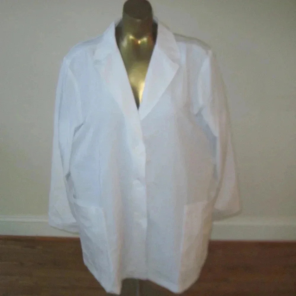 NWT HEALING HANDS PURPLE LABEL White Lab Jacket 3X